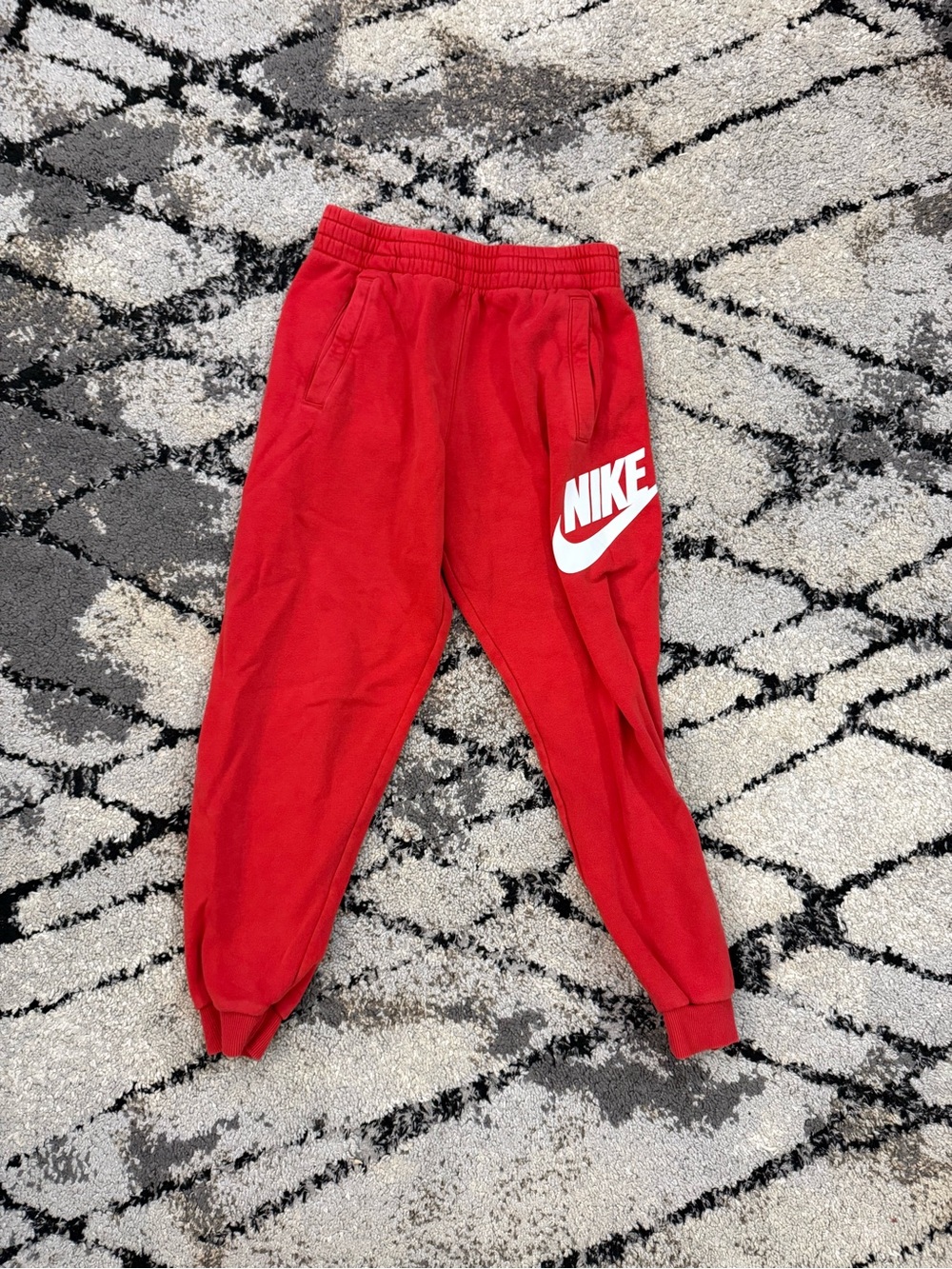 Nike Kids Red Logo Jogger Pants Size Youth Large